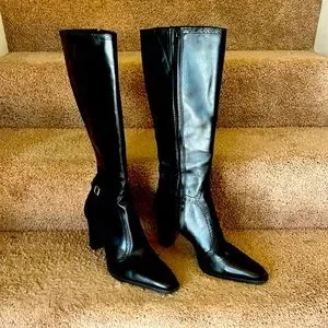 Michelle D High Heeled Leather Boots NWOT